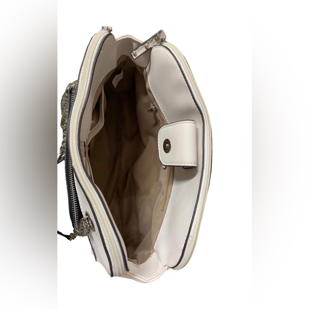 Nicole Miller White Tess Chain Detail Purse - Picture 10 of 12